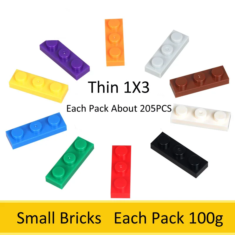1x3 Thin Bricks Claasic Base Building Blocks Small Enlighten Bricks Educational Toys For Kid Each Pack 100g About 205 PCS
1x3 Thin Bricks Claasic Base Building Blocks Small Enlighten Bricks Educational Toys For Kid Each Pack 100g About 205 PCS