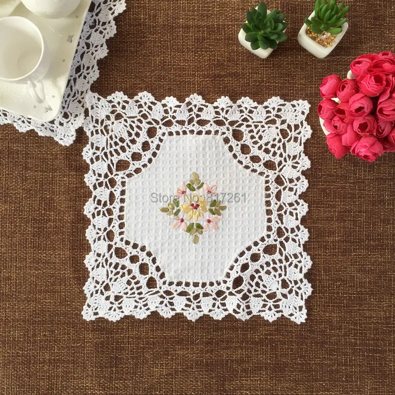free shipping 32cm Square 6 pic/lot lace napkin for table decor dinner table mat cover towel coaster pad embroidery flower pad
free shipping 32cm Square 6 pic/lot lace napkin for table decor dinner table mat cover towel coaster pad embroidery flower pad