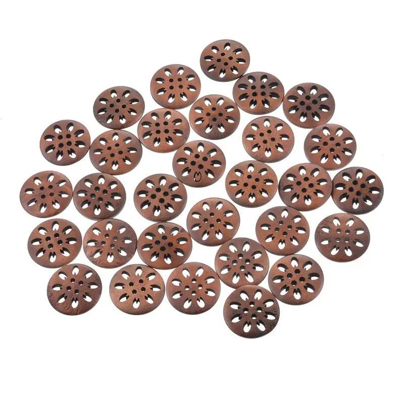 Urijk 25PCs 4 Holes Wooden Buttons For Sewing Needlework Snowflake Carved Brown Buttons For Clothes Scrapbooking DIY Craft 25mm
Urijk 25PCs 4 Holes Wooden Buttons For Sewing Needlework Snowflake Carved Brown Buttons For Clothes Scrapbooking DIY Craft 25mm
