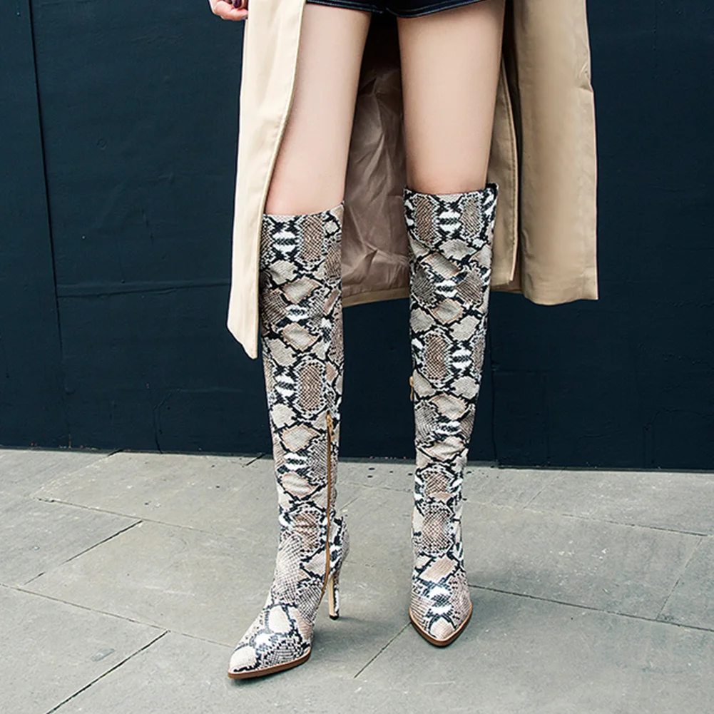 Brand New Sexy High Heels Boots Women Shoes Snake Veins Thin Heels Autumn Winter Lady Knee High Boots Woman Big Size 42
Brand New Sexy High Heels Boots Women Shoes Snake Veins Thin Heels Autumn Winter Lady Knee High Boots Woman Big Size 42