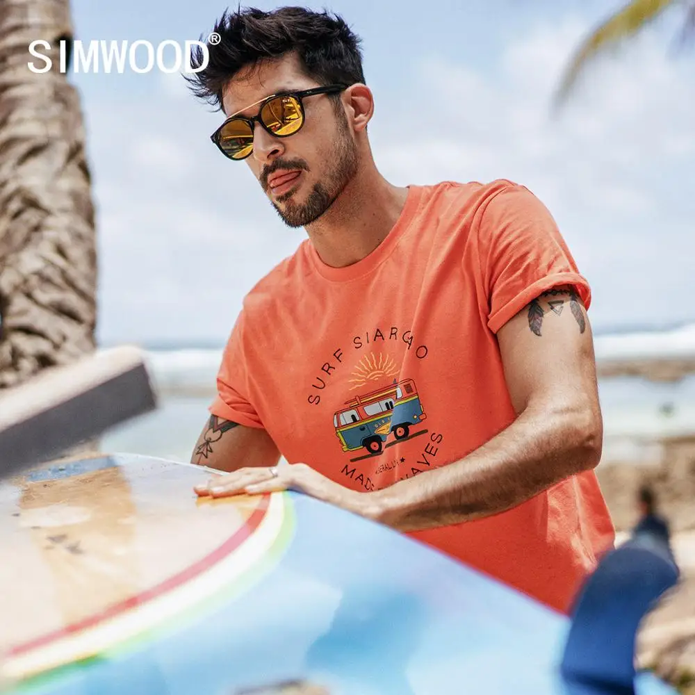 SIMWOOD 2019 summer new funny carton bus print t shirt men 100% cotton breathable tshirt thin holiday style top t-shirt 190337
SIMWOOD 2019 summer new funny carton bus print t shirt men 100% cotton breathable tshirt thin holiday style top t-shirt 190337