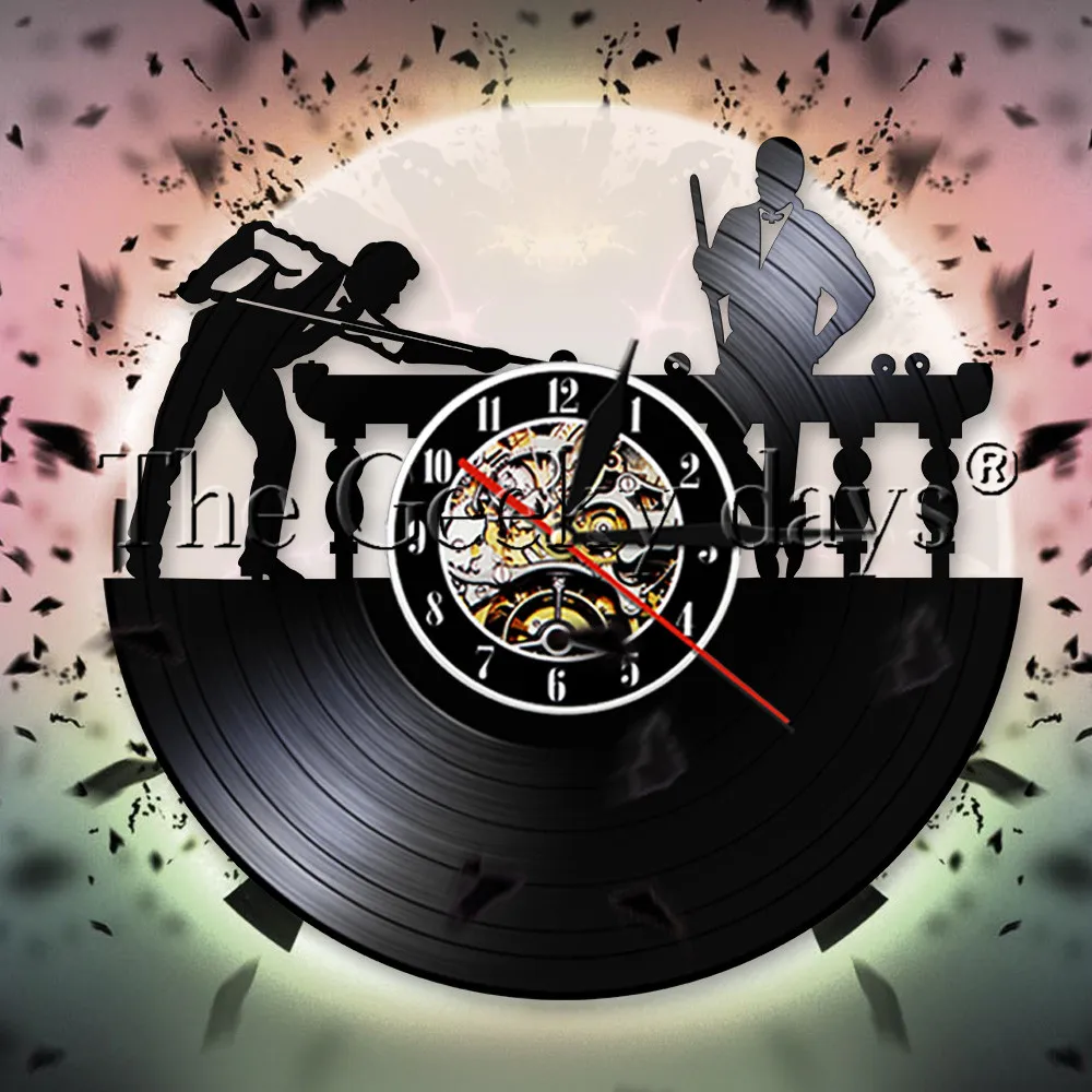 Billiards Sport Vinyl Record Wall Clock Modern Design Pool Table Pool Players Wall Clock Billiard Room Decor Wall Watch
Billiards Sport Vinyl Record Wall Clock Modern Design Pool Table Pool Players Wall Clock Billiard Room Decor Wall Watch
