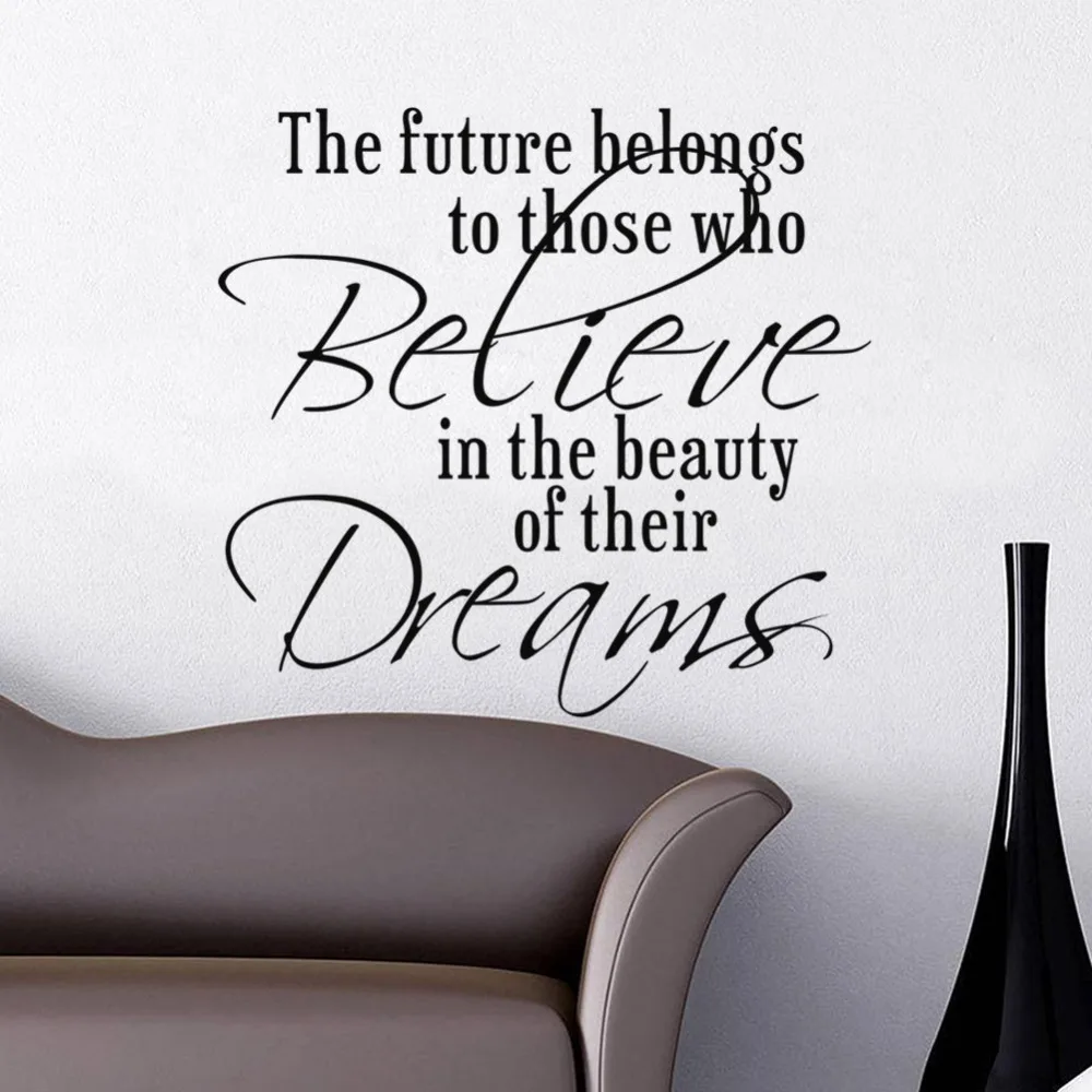 Believe Dream Characters Wall Stickers Home Decor Decals Art 2016 NEW Modern Removable TV Background Wall Black PVC 57*61CM
Believe Dream Characters Wall Stickers Home Decor Decals Art 2016 NEW Modern Removable TV Background Wall Black PVC 57*61CM