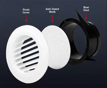 125MM Camper Air Vent Grille with Cover Round Ducting Ventilation Grilles Van Caravan Air Extract Ventilation White
125MM Camper Air Vent Grille with Cover Round Ducting Ventilation Grilles Van Caravan Air Extract Ventilation White