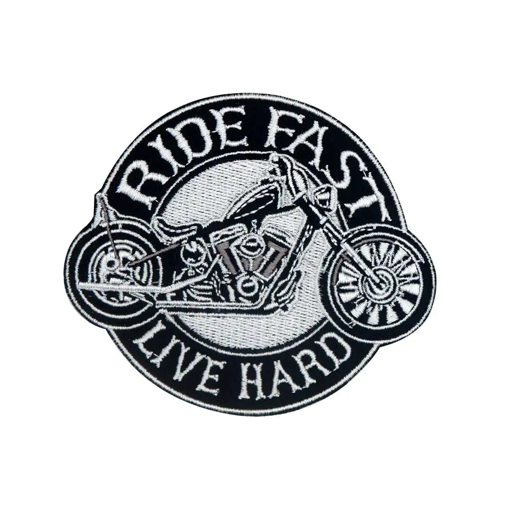 RIDE FAST LIVE HARD Embroidered punk biker Patches Clothes Stickers Apparel Accessories 3PCS/LOT
RIDE FAST LIVE HARD Embroidered punk biker Patches Clothes Stickers Apparel Accessories 3PCS/LOT