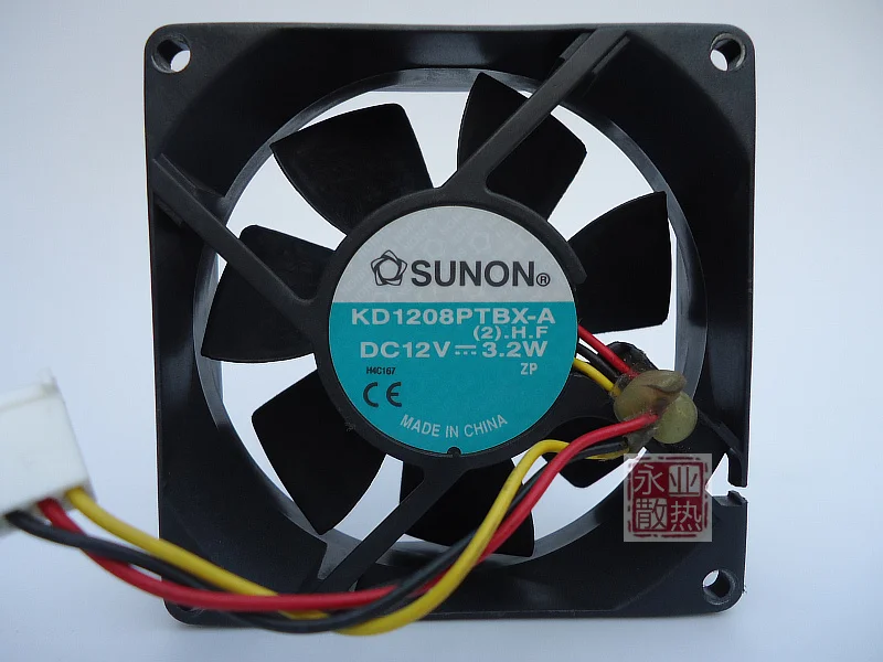 SUNON KD1208PTBX-A (2).H.F серверный охлаждающий вентилятор DC 12 В 3,2 Вт 80x80x25 мм 3-проводной
SUNON KD1208PTBX-A (2).H.F серверный охлаждающий вентилятор DC 12 В 3,2 Вт 80x80x25 мм 3-проводной