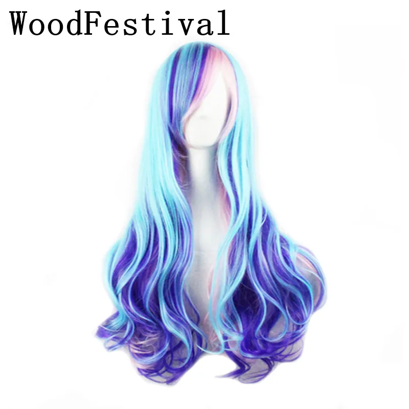 WoodFestival Rainbow Colored Wavy Wigs For Women Heat Resistant Cosplay Long Synthetic Wig with bangs
WoodFestival Rainbow Colored Wavy Wigs For Women Heat Resistant Cosplay Long Synthetic Wig with bangs