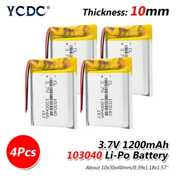 103040 3.7V 1200mAh Li-ion DIY Battery li-ion Lipo cells Lithium Li-Po Polymer Battery For MP3 MP4 DVD GPS Bluetooth Headset
103040 3.7V 1200mAh Li-ion DIY Battery li-ion Lipo cells Lithium Li-Po Polymer Battery For MP3 MP4 DVD GPS Bluetooth Headset