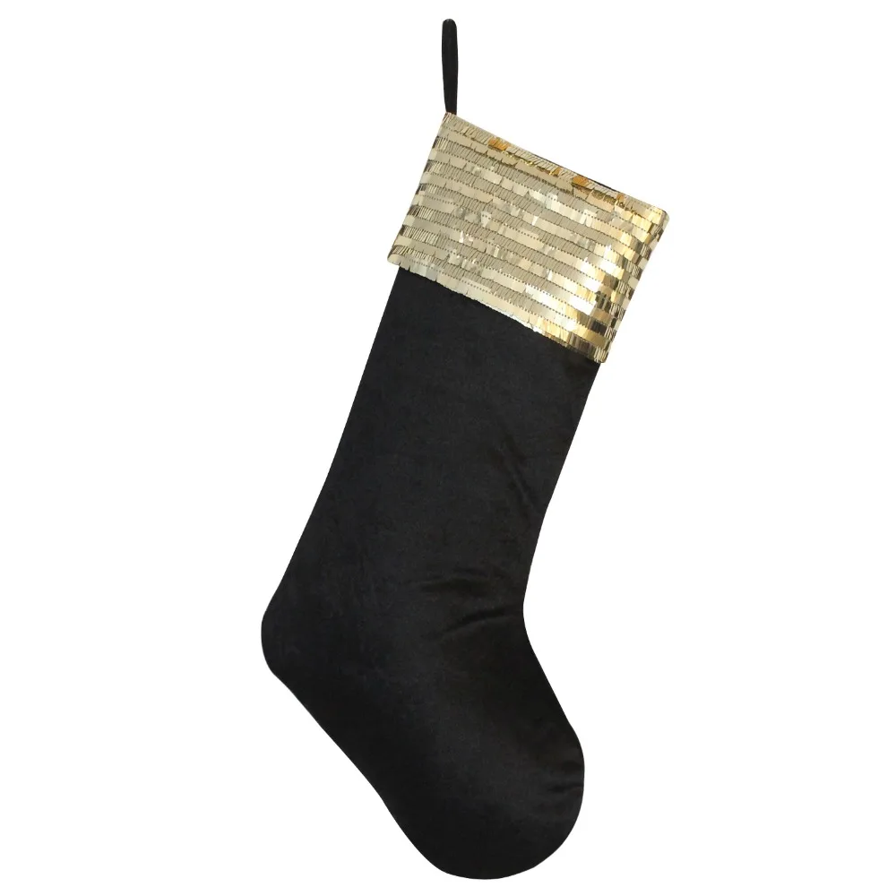 Free Shipping Black Velvet Body Christmas Stocking With Green Sequin BlingBling Cuff Christmas Sock P4772
Free Shipping Black Velvet Body Christmas Stocking With Green Sequin BlingBling Cuff Christmas Sock P4772