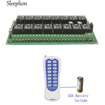 Sleeplion 12V 16CH Wireless Remote Control Switch Relay 16 Channel Relay Module 12V 433MHz/315MHz Remote Control Module
Sleeplion 12V 16CH Wireless Remote Control Switch Relay 16 Channel Relay Module 12V 433MHz/315MHz Remote Control Module