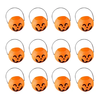 12 Pcs Halloween Portable Pumpkin Bucket Children Trick or Treat Pumpkin Candy Pail Holder (Smiling Eyes)
12 Pcs Halloween Portable Pumpkin Bucket Children Trick or Treat Pumpkin Candy Pail Holder (Smiling Eyes)