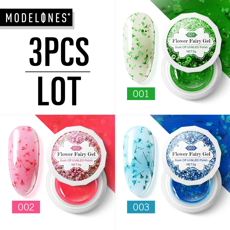 Modelones 3pcs/lot Lucky Gel Paint Dried Flowers Nail Art Glue DIY Desgin Natural Fairy Semi-transparent jelly Nail
Modelones 3pcs/lot Lucky Gel Paint Dried Flowers Nail Art Glue DIY Desgin Natural Fairy Semi-transparent jelly Nail