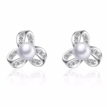 925 Sterling Silver Fashion Design Pearl Shiny Zircon Stud Earrings for Women Jewelry Christmas Gift Wholesale Drop Shipping
925 Sterling Silver Fashion Design Pearl Shiny Zircon Stud Earrings for Women Jewelry Christmas Gift Wholesale Drop Shipping