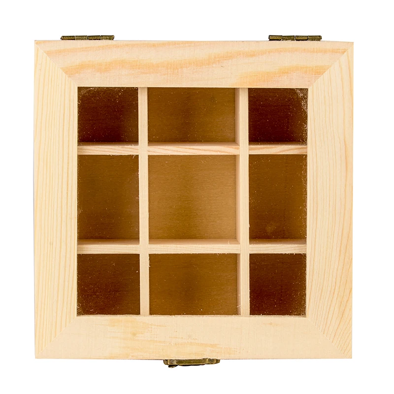 9 Compartments Vintage Wooden Jewelry Box Glass Top Tea Bag Storage Container Gift Box Home Decor Organizer
9 Compartments Vintage Wooden Jewelry Box Glass Top Tea Bag Storage Container Gift Box Home Decor Organizer