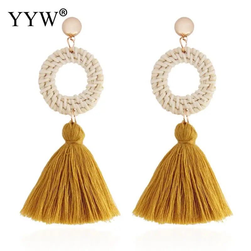 Cane Fashion Bohemian Tassel Crystal Long Earrings Black White Red Silk Fabric Drop Dangle Tassel Earrings For Women Jewelry
Cane Fashion Bohemian Tassel Crystal Long Earrings Black White Red Silk Fabric Drop Dangle Tassel Earrings For Women Jewelry