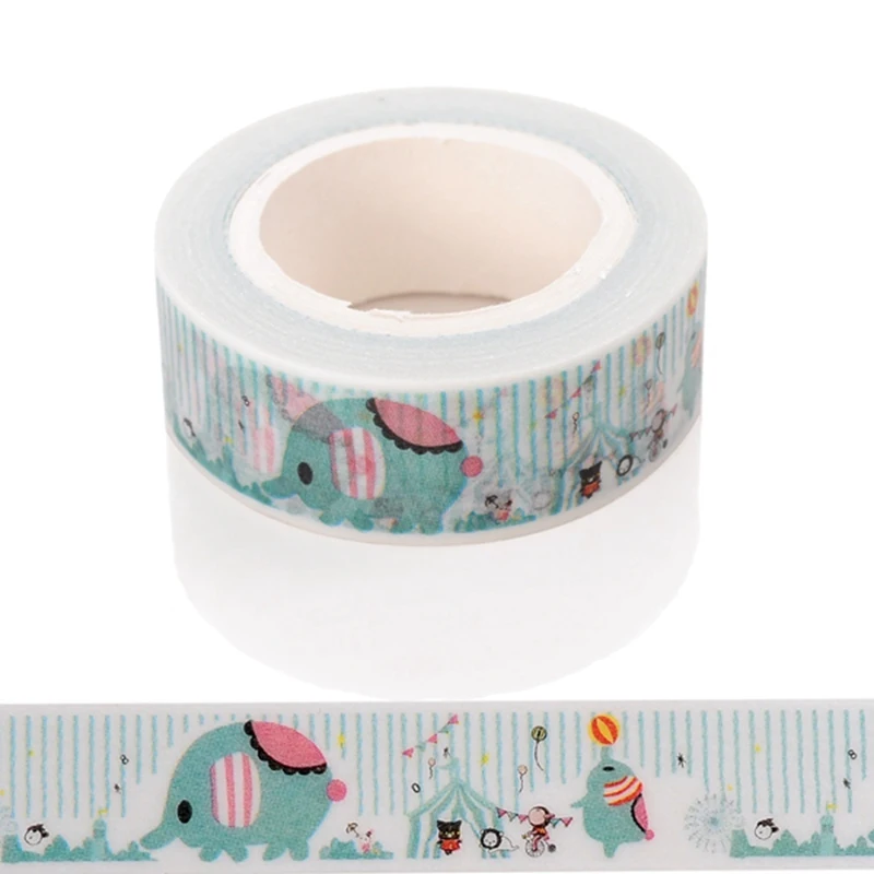 10m*15mm Creative kawai Elephant Circus Washi Tape DIY Decorative Tape Paper Office Adhesive Stationery Masking Sticker 1 PCS
10m*15mm Creative kawai Elephant Circus Washi Tape DIY Decorative Tape Paper Office Adhesive Stationery Masking Sticker 1 PCS