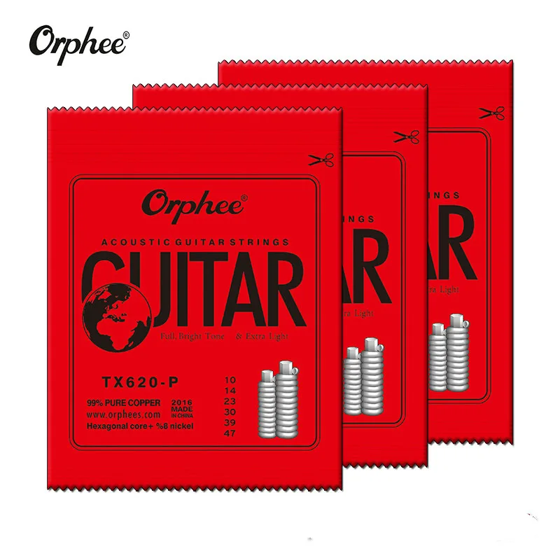 Orphee 6Pcs/Set Acoustic Guitar String High-carbon Steel Strings Copper-plated alloy wire winding Strings Guitar Accessories
Orphee 6Pcs/Set Acoustic Guitar String High-carbon Steel Strings Copper-plated alloy wire winding Strings Guitar Accessories
