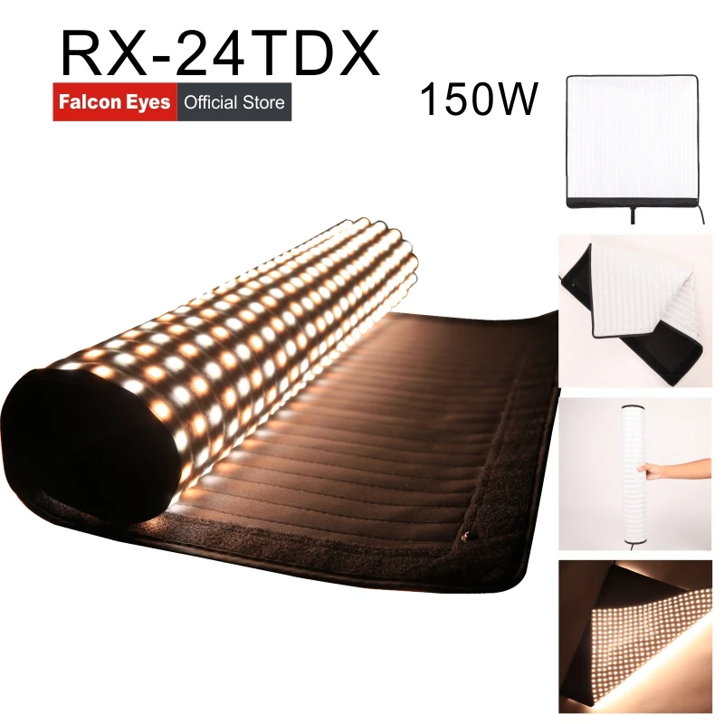 Falcon Eye 150W Film Video Photo Light Portable LED Photo Light Braodcast Flexible LED Photo Light RX-24TDX
Falcon Eye 150W Film Video Photo Light Portable LED Photo Light Braodcast Flexible LED Photo Light RX-24TDX