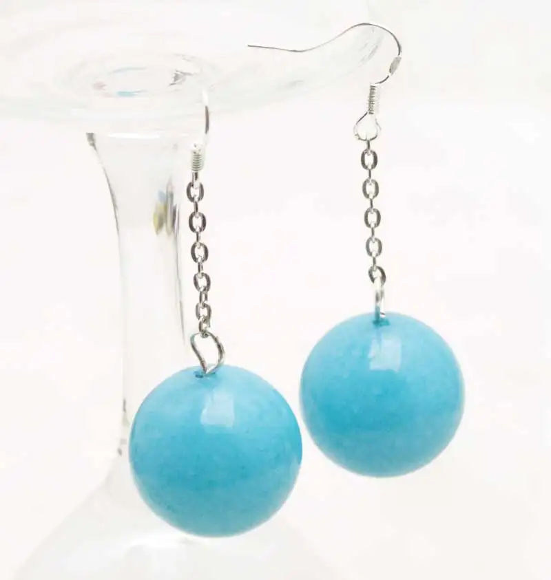 Qingmos Sky Blue 20mm Trendy Women's Earring With Round Natural Sky Blue Jades & Silver S925 Hook Earring-ear499 Free shipping
Qingmos Sky Blue 20mm Trendy Women's Earring With Round Natural Sky Blue Jades & Silver S925 Hook Earring-ear499 Free shipping