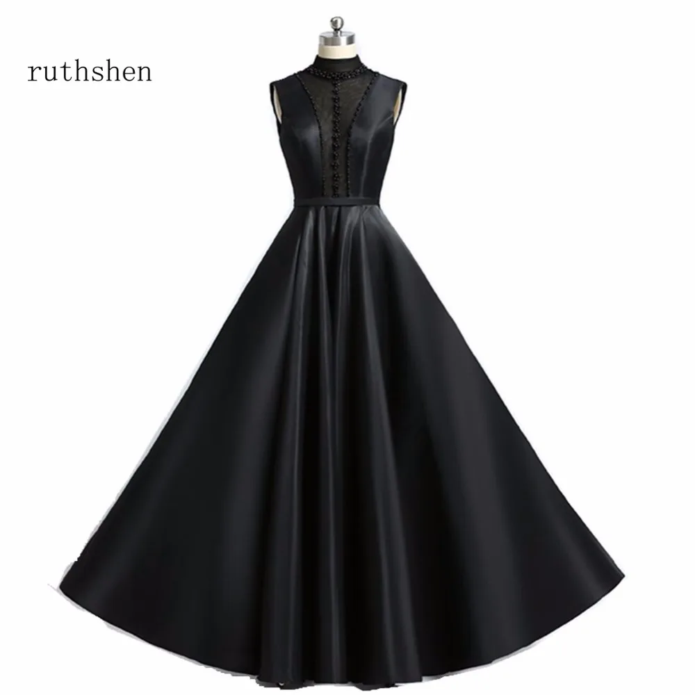 ruthshen Reflective Dress Black Evening Dresses Long High Neck Beaded Vestido Noche Women Gowns Prom Dresses Robes De Soiree
ruthshen Reflective Dress Black Evening Dresses Long High Neck Beaded Vestido Noche Women Gowns Prom Dresses Robes De Soiree