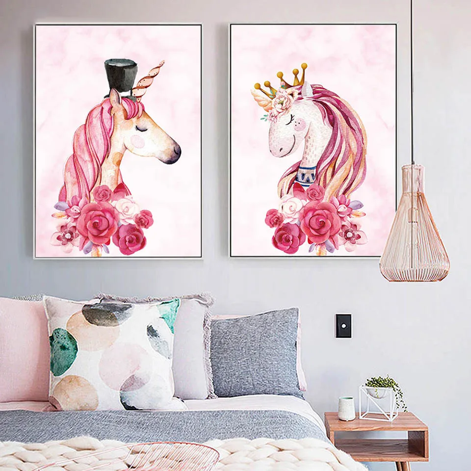 TaaWaa-Pink-Flamingo-Unicorn-Canvas-Posters-and-Prints-Nordic-Modern-Painting-Minimalist-Decorative-Pictures-For-Living (1)