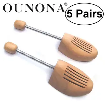 OUNONA 5 Pairs of Wooden Shoe Stretcher Professional Adjustable Shoe Tree Shaper Keeper for Men Women - EU Size 39-40
OUNONA 5 Pairs of Wooden Shoe Stretcher Professional Adjustable Shoe Tree Shaper Keeper for Men Women - EU Size 39-40