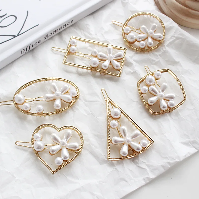 Vintage Fashion Women Metal Pearl Flower Hair Clips Girls Gold Geometry Round Square Oval Hairpin Hair Jewelry Accessories M40
Vintage Fashion Women Metal Pearl Flower Hair Clips Girls Gold Geometry Round Square Oval Hairpin Hair Jewelry Accessories M40