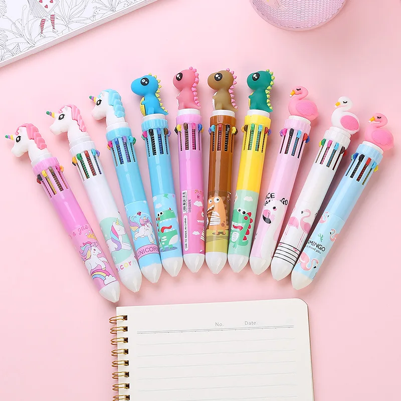 20 Pc/Lot Cartoon Animal 10-color Ball Pen/Plastic Creative Multi-function Gift Advertising Signature Press Paint Stationery
20 Pc/Lot Cartoon Animal 10-color Ball Pen/Plastic Creative Multi-function Gift Advertising Signature Press Paint Stationery