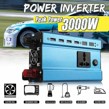 Car Power Inverter 12V 220V 3000W P eak Voltage Transformer Converter 12 220 Charger Solar Inversor 12V 220V LCD Screen
Car Power Inverter 12V 220V 3000W P eak Voltage Transformer Converter 12 220 Charger Solar Inversor 12V 220V LCD Screen