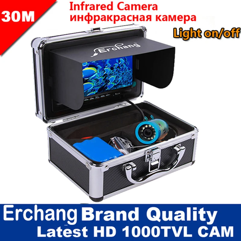 Erchang 15M/30M 1000TVL Fish Finder DVR Underwater Camera For Fishing 12PSC Infrared IP68 Waterproof Ice Fishing Camera
Erchang 15M/30M 1000TVL Fish Finder DVR Underwater Camera For Fishing 12PSC Infrared IP68 Waterproof Ice Fishing Camera
