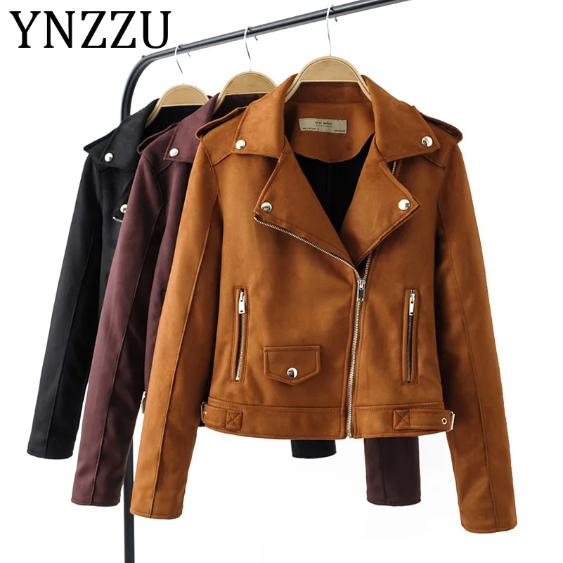 YNZZU 2019 New Women Autumn Winter Suede Faux Leather Jackets Lady Fashion Solid Motorcycle Coat Biker Jacket Plus Size A1008
YNZZU 2019 New Women Autumn Winter Suede Faux Leather Jackets Lady Fashion Solid Motorcycle Coat Biker Jacket Plus Size A1008