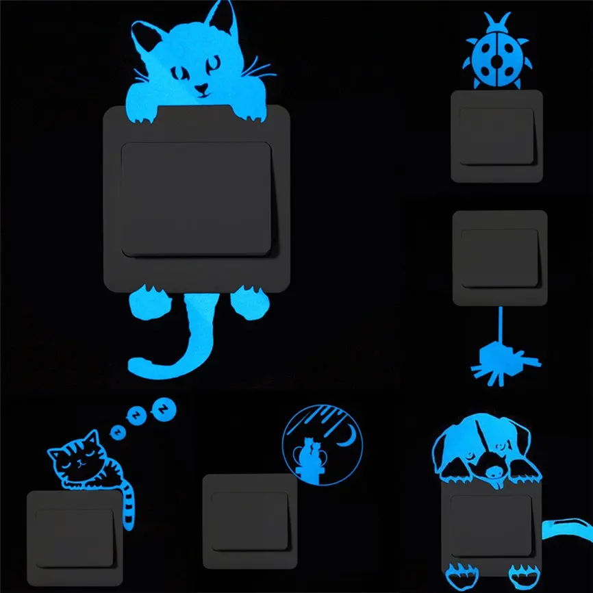 Glow In Dark Switch Panel Stickers Cartoon Switch Luminous Sticker Fluorescent Wall Sticker Removable Sticker 7.5*7.5*1cm 1208
Glow In Dark Switch Panel Stickers Cartoon Switch Luminous Sticker Fluorescent Wall Sticker Removable Sticker 7.5*7.5*1cm 1208