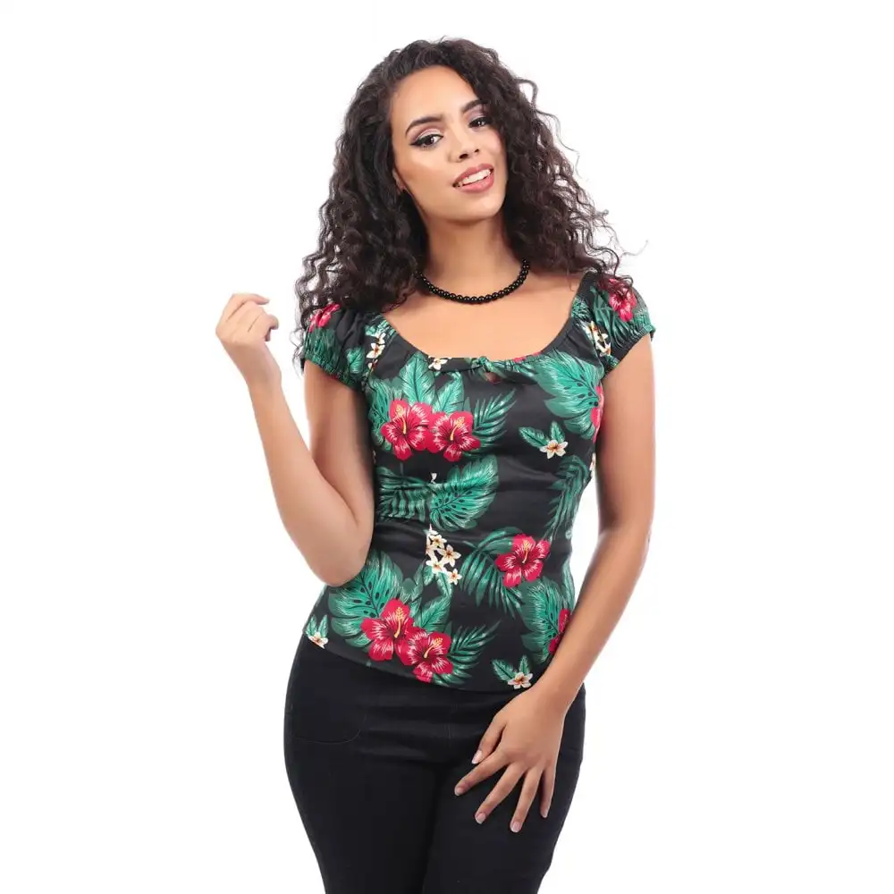 40- summer women vintage 50s rockabilly inspired Tropical Paradise Lorena Top in black gypsy style plus size pinup tops shirt
40- summer women vintage 50s rockabilly inspired Tropical Paradise Lorena Top in black gypsy style plus size pinup tops shirt