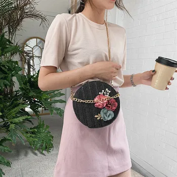 Fashion Women Beach Straw Bags Woven Fashion Bags Rattan Holiday Shoulder Bag Round Womens Ladies Khaki Black Handbag New 2019
Fashion Women Beach Straw Bags Woven Fashion Bags Rattan Holiday Shoulder Bag Round Womens Ladies Khaki Black Handbag New 2019