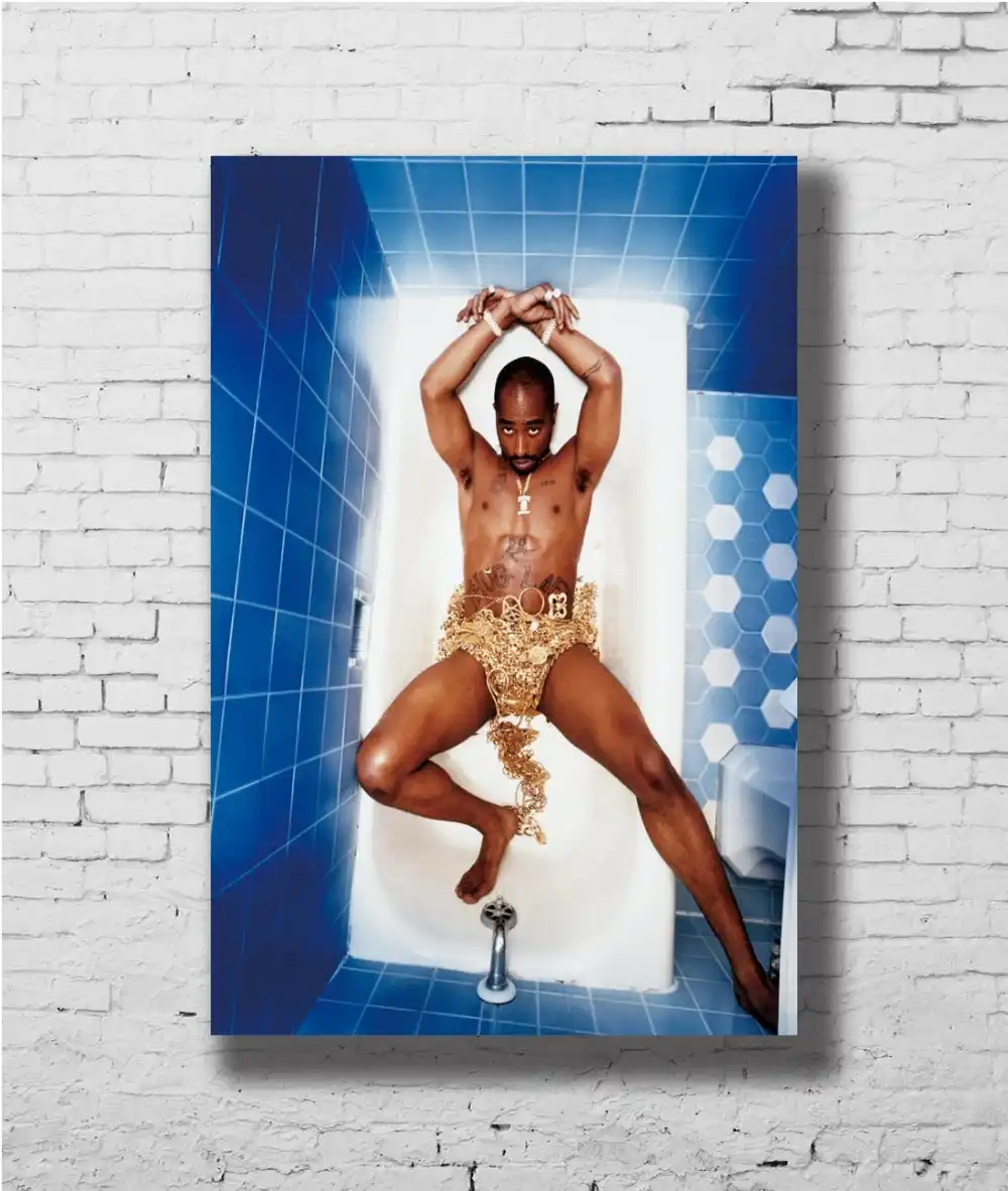 Tupac Shakur 2Pac Хип Хоп Звезда стикер на стену украшение дома Шелковый ху...