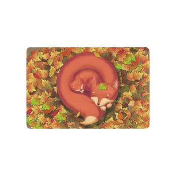 Cute Animal Anti-slip Door Mat Home Decor, the Sleeping Foxes with Autumn Leaves Artwork Indoor Outdoor Entrance Doormat
Cute Animal Anti-slip Door Mat Home Decor, the Sleeping Foxes with Autumn Leaves Artwork Indoor Outdoor Entrance Doormat