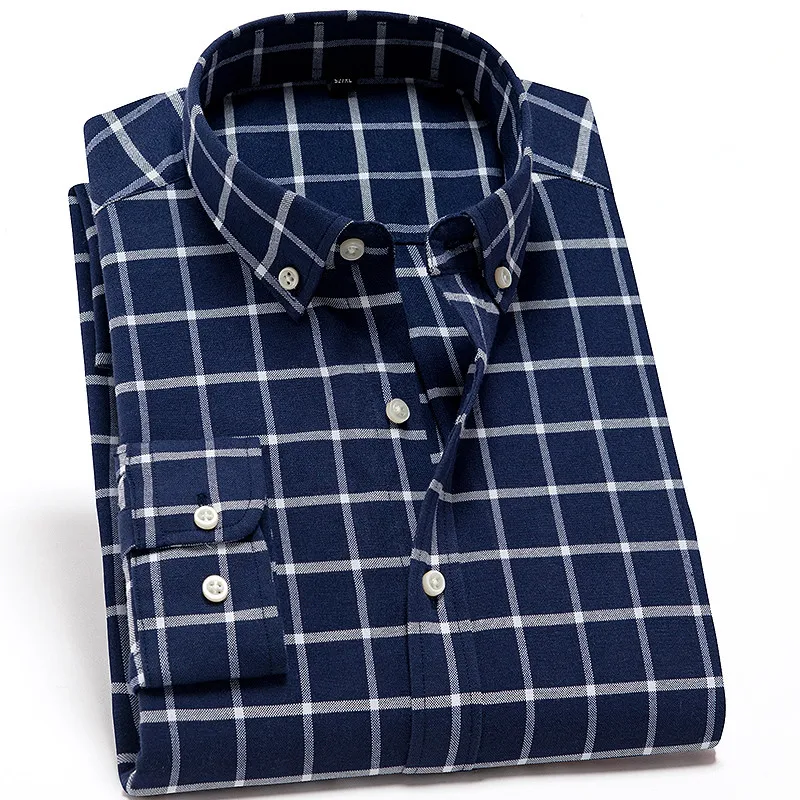 Men's Long Sleeve Shirt Slim Oxford Men's Shirts Casual Stripe & Plaid Men's Shirt with Pocket Camisa men's shirts tops
Men's Long Sleeve Shirt Slim Oxford Men's Shirts Casual Stripe & Plaid Men's Shirt with Pocket Camisa men's shirts tops