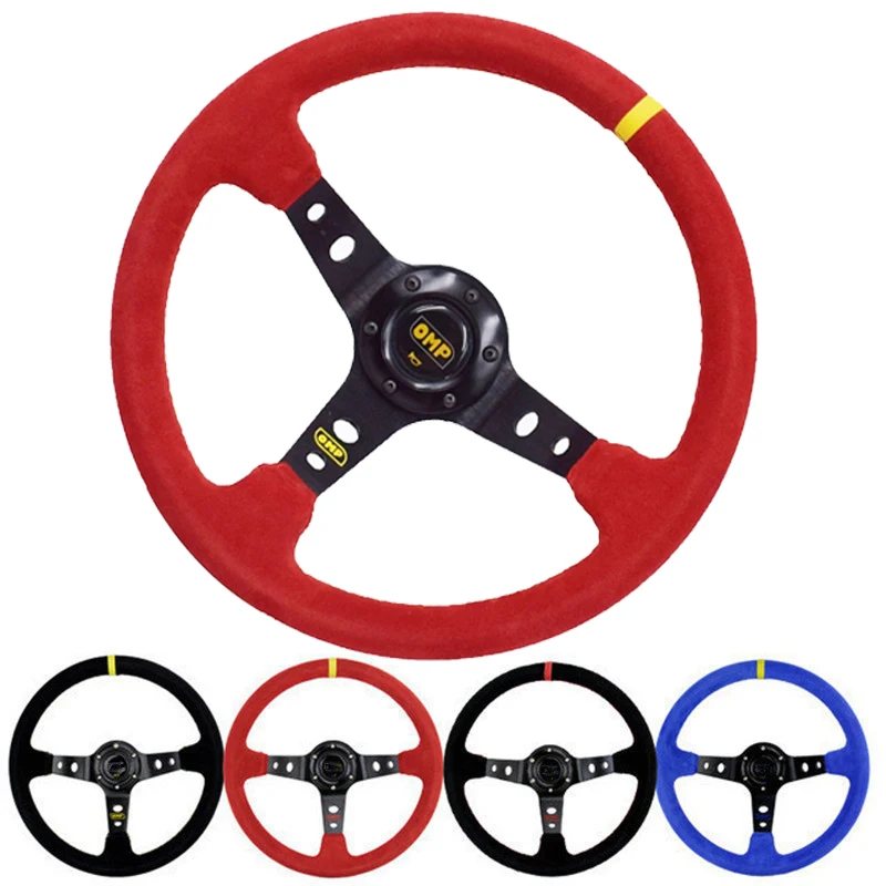 14inch 350MM OMP Steering Wheel Suede Leather Universal Racing Steering Wheel Aluminum Frame Deep Corn Dish Sport Steering Wheel
14inch 350MM OMP Steering Wheel Suede Leather Universal Racing Steering Wheel Aluminum Frame Deep Corn Dish Sport Steering Wheel