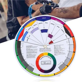 Professional 12 Color Paper Card Three-tier Design color Mixing Wheel Guidance Round central Circle Rotates Tattoo Nail Pigment
Professional 12 Color Paper Card Three-tier Design color Mixing Wheel Guidance Round central Circle Rotates Tattoo Nail Pigment