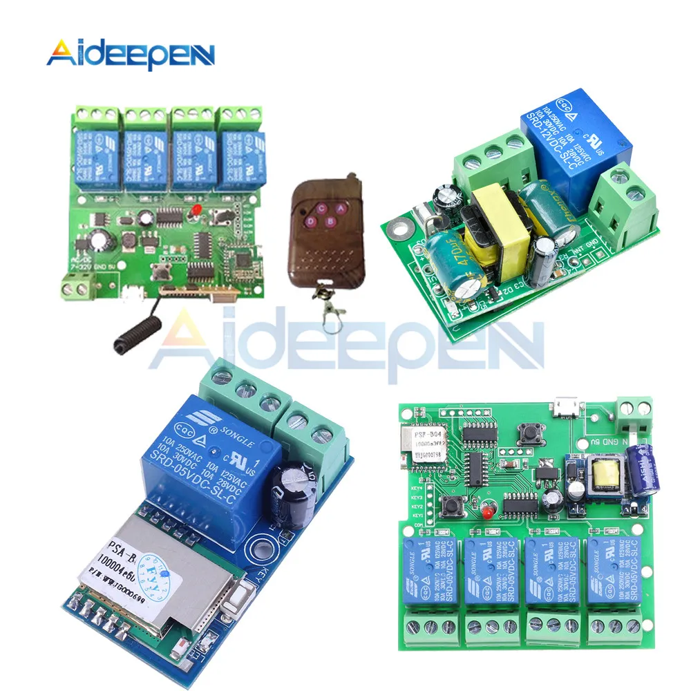 5V 12V 220V Wifi Relay Switch 4 Channel Wireless Wifi Relay Module Remote Control Switch App Control Switch 5-32V +433Mhz Remote
5V 12V 220V Wifi Relay Switch 4 Channel Wireless Wifi Relay Module Remote Control Switch App Control Switch 5-32V +433Mhz Remote