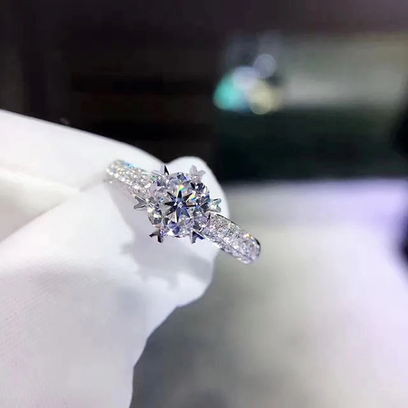 Yanleyu Sparkling 1 Carat CZ Diamant Wedding Rings for Women Original 925 Sterling Silver Cubic Zircon Engagement Jewelry PR131
Yanleyu Sparkling 1 Carat CZ Diamant Wedding Rings for Women Original 925 Sterling Silver Cubic Zircon Engagement Jewelry PR131
