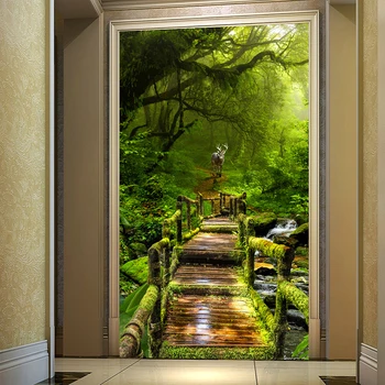 Custom Photo Mural Self-adhesive Wallpaper 3D Forest Wooden Bridge Living Room Entrance Corridor Backdrop Wall Papers Home Decor
Custom Photo Mural Self-adhesive Wallpaper 3D Forest Wooden Bridge Living Room Entrance Corridor Backdrop Wall Papers Home Decor