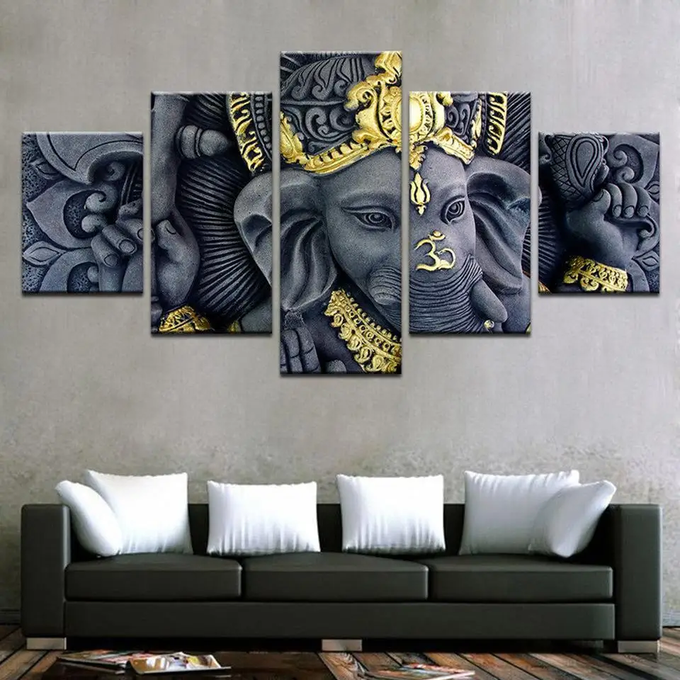 Hd Prints Pictures Wall Artwork 5 Panel India Ganesh Canvas Painting Home Decoration Modern Modular Framed Poster Living Room
Hd Prints Pictures Wall Artwork 5 Panel India Ganesh Canvas Painting Home Decoration Modern Modular Framed Poster Living Room