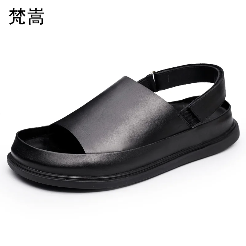 European station summer cowhide casual sandals men open-toed thick High Quality Genuine Leather Roman shoes fashion breathable 
European station summer cowhide casual sandals men open-toed thick High Quality Genuine Leather Roman shoes fashion breathable