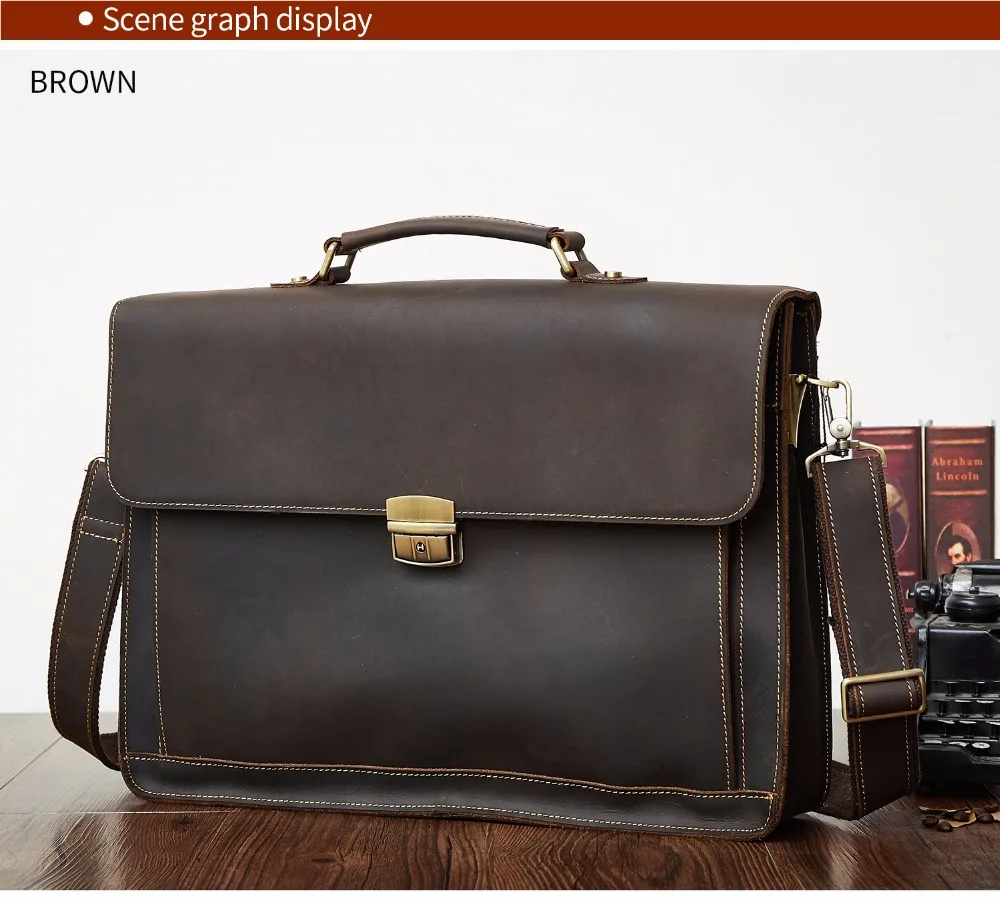 Business Satchel Briefcase For Laptop