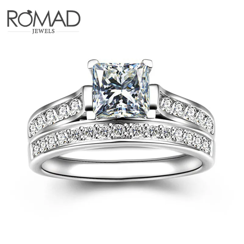 Silver Plated Double Rings Set Engagement Woman Cubic Zirconia Zircon Ring For Women Female Lady Lover Party Wedding Jewelry S3
Silver Plated Double Rings Set Engagement Woman Cubic Zirconia Zircon Ring For Women Female Lady Lover Party Wedding Jewelry S3