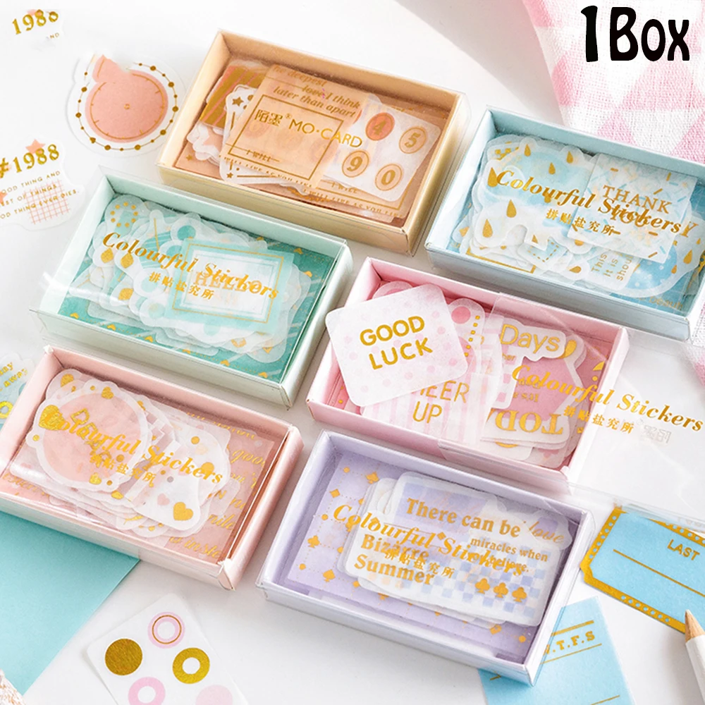 1 Box Hot Stamping Boxed Stickers Collage Salt Research Series Scrapbooking Decorative Macarons Color Stickers DIY Crafts
1 Box Hot Stamping Boxed Stickers Collage Salt Research Series Scrapbooking Decorative Macarons Color Stickers DIY Crafts