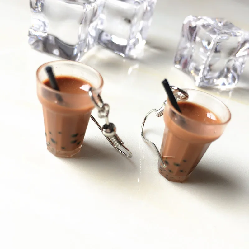 Unique Bubble Tea Drop Earrings Milk Tea Drink Dangle Earring for Girl Women Resin Brincos Cute Creative Funny Party Jewelry
Unique Bubble Tea Drop Earrings Milk Tea Drink Dangle Earring for Girl Women Resin Brincos Cute Creative Funny Party Jewelry