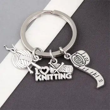 1Pc I Love Knitting And Measuring Ruler Charms Keychain Yarn Ball Knit Crochet Keyholder Dressmaker Mom Gift Jewelry Craft E2598
1Pc I Love Knitting And Measuring Ruler Charms Keychain Yarn Ball Knit Crochet Keyholder Dressmaker Mom Gift Jewelry Craft E2598