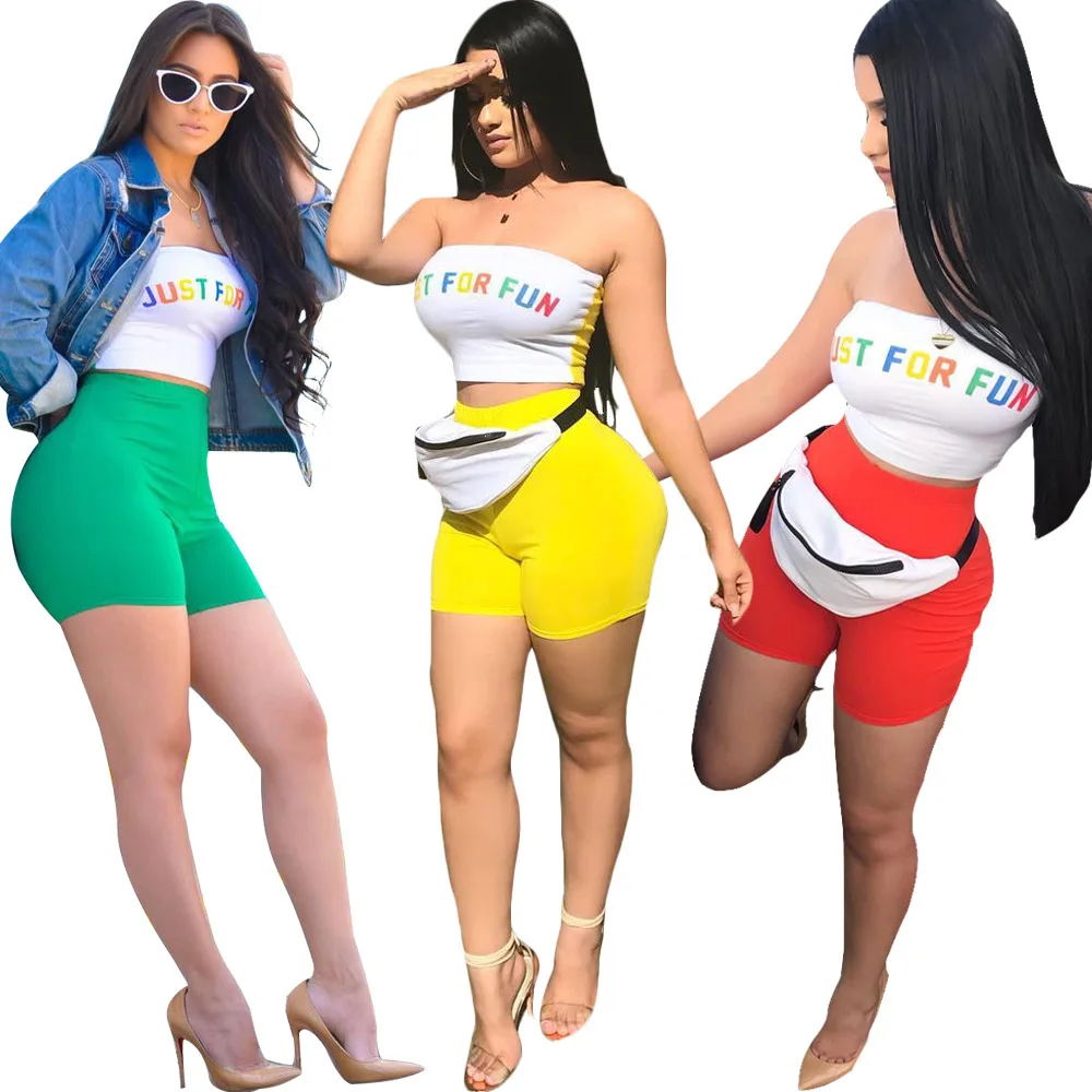 2019 Letters Print Two Pieces Set Sexy Off Heats Shoulders Chest Elastic Skinny Mini Shorts Tight Suit 2 Piece Outfits For Women
2019 Letters Print Two Pieces Set Sexy Off Heats Shoulders Chest Elastic Skinny Mini Shorts Tight Suit 2 Piece Outfits For Women
